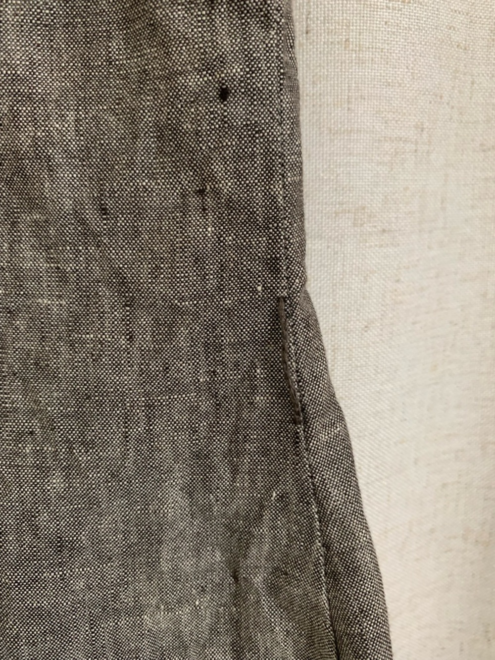One Touch Germany 100% Linen Y2K Sleeveless Button Front Grey Long Top Size 38 - Picture 5 of 9